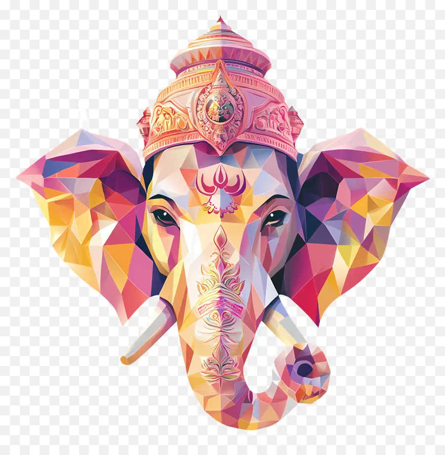 Tête D'éléphant Colorée，Tête PNG