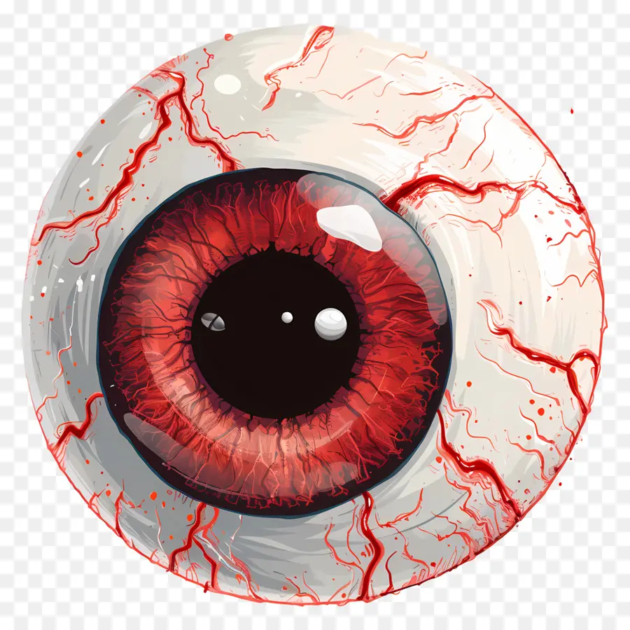 Globe Oculaire D'halloween，Les Yeux Injectés De Sang PNG