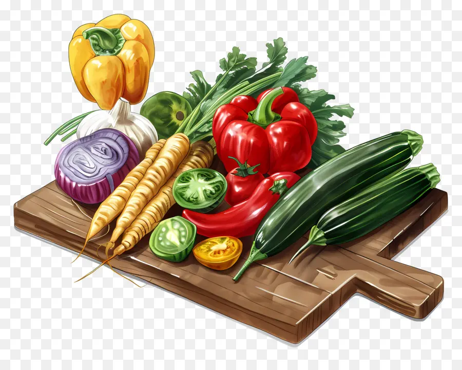 Légumes，Planche à Découper PNG