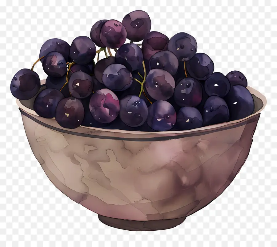 Bol De Raisins，Peinture PNG