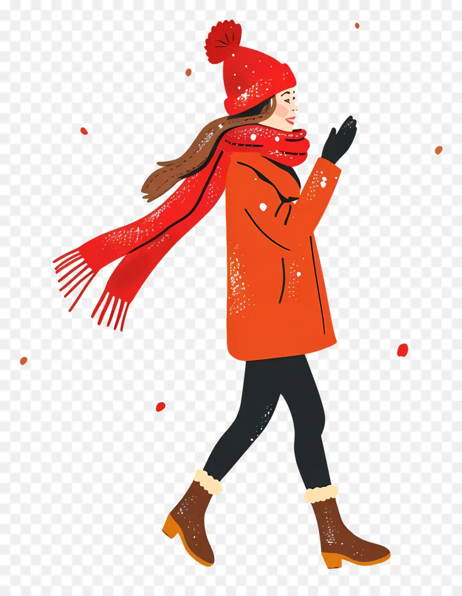 Fille En Hiver，Mode Automne PNG