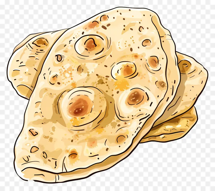 Pain Naan，Galette PNG