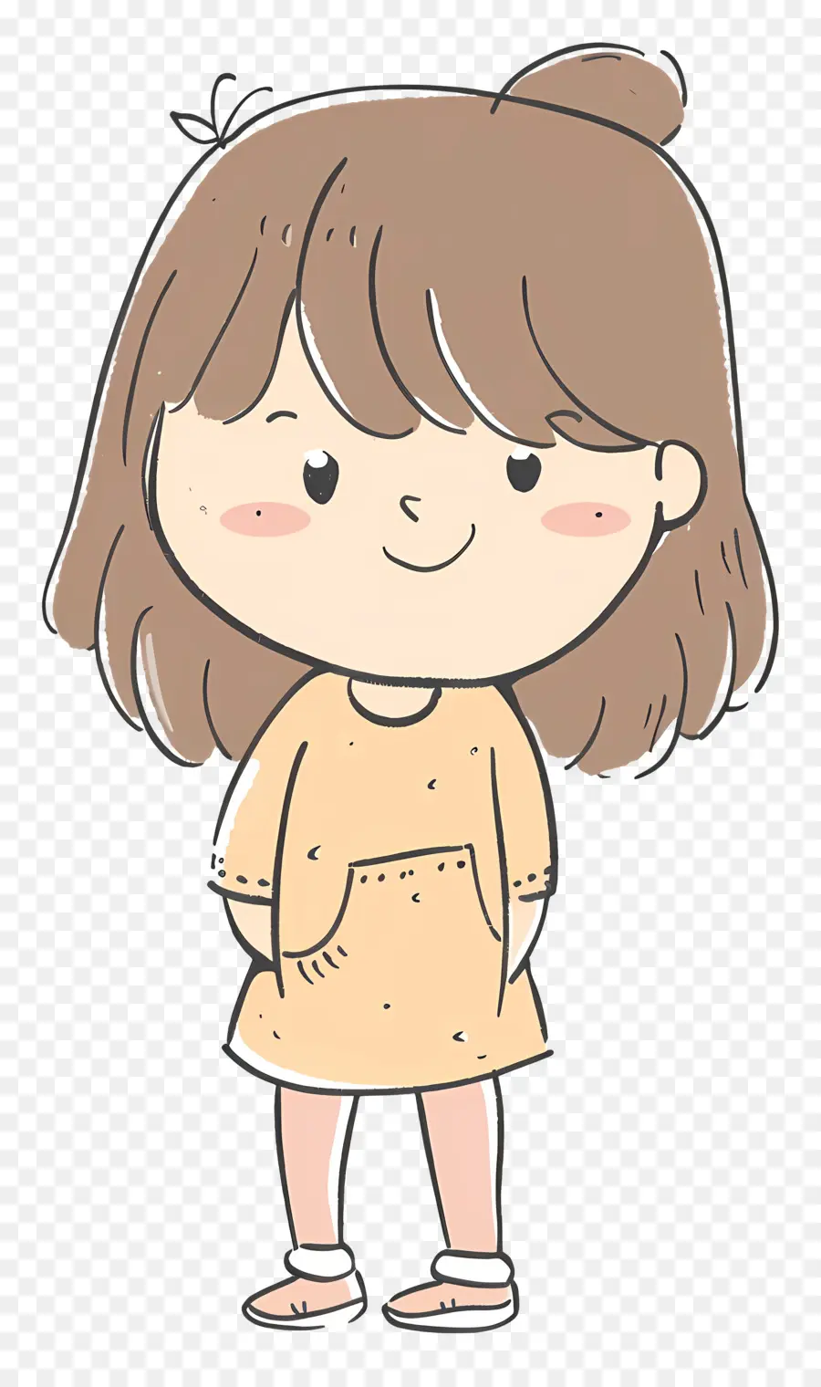 Fille De Maternelle，Mignon De Bande Dessinée De Fille PNG