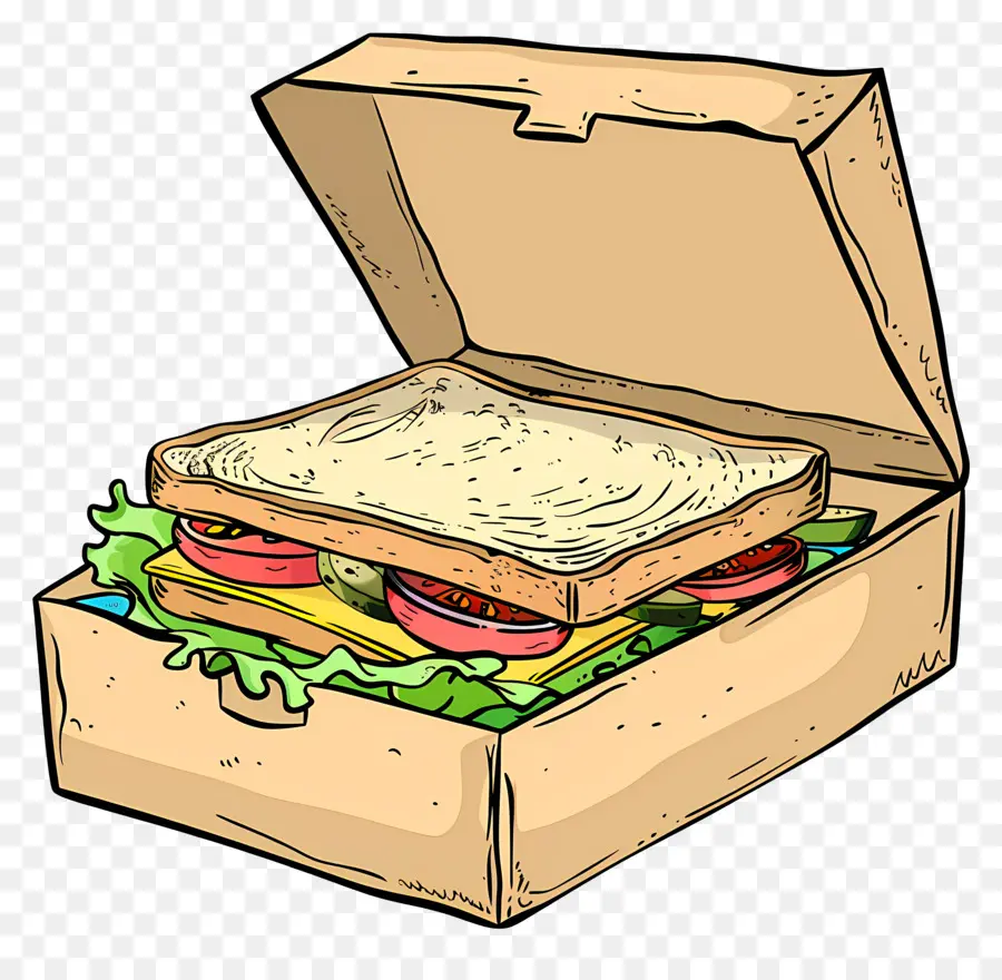 Sandwich Dans La Boîte，Sandwich PNG