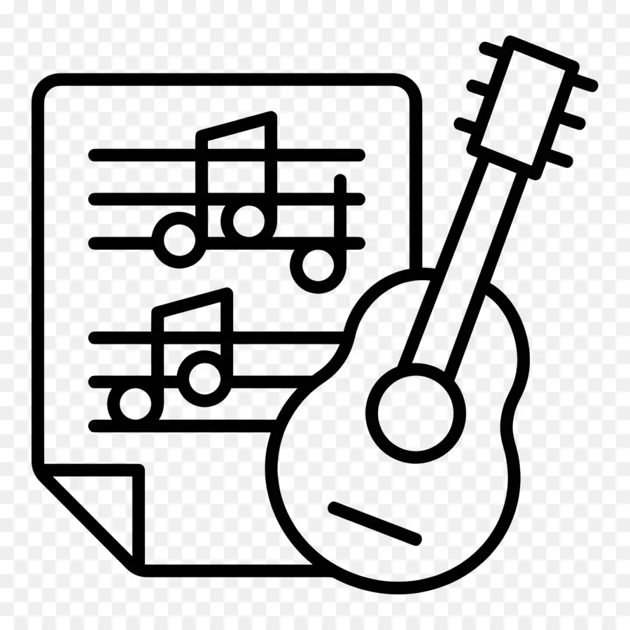 Guitare Et Partitions，Remarques PNG