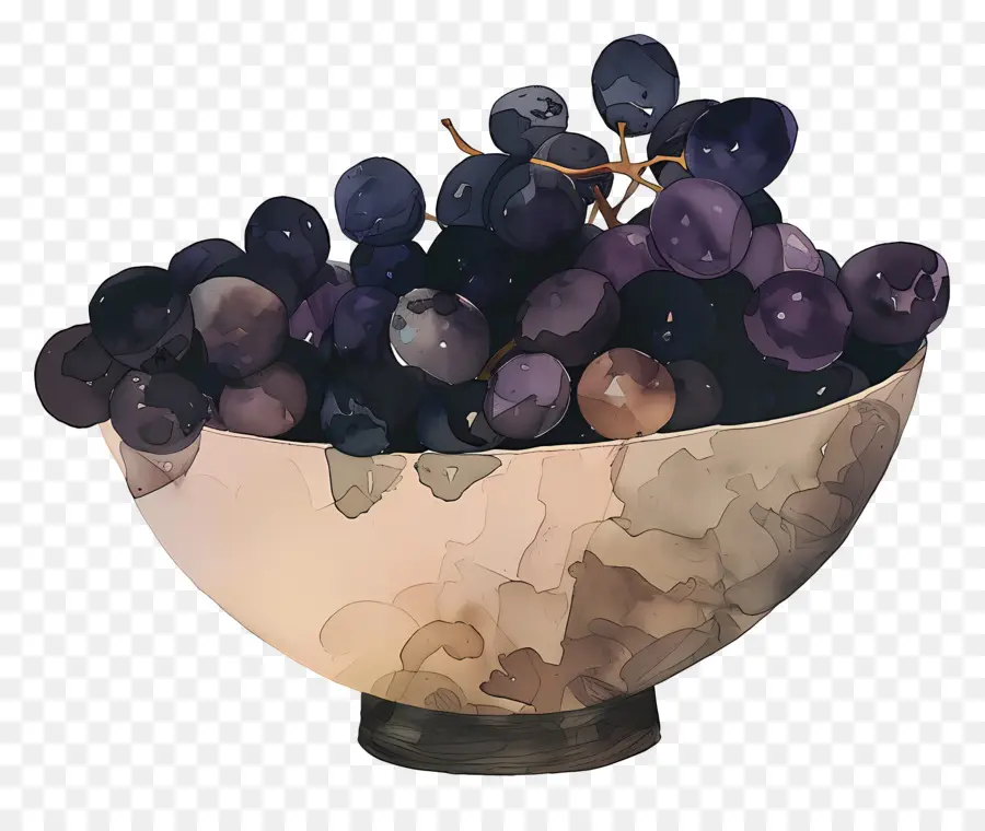 Bol De Raisins，Raisins à Vin Rouge PNG