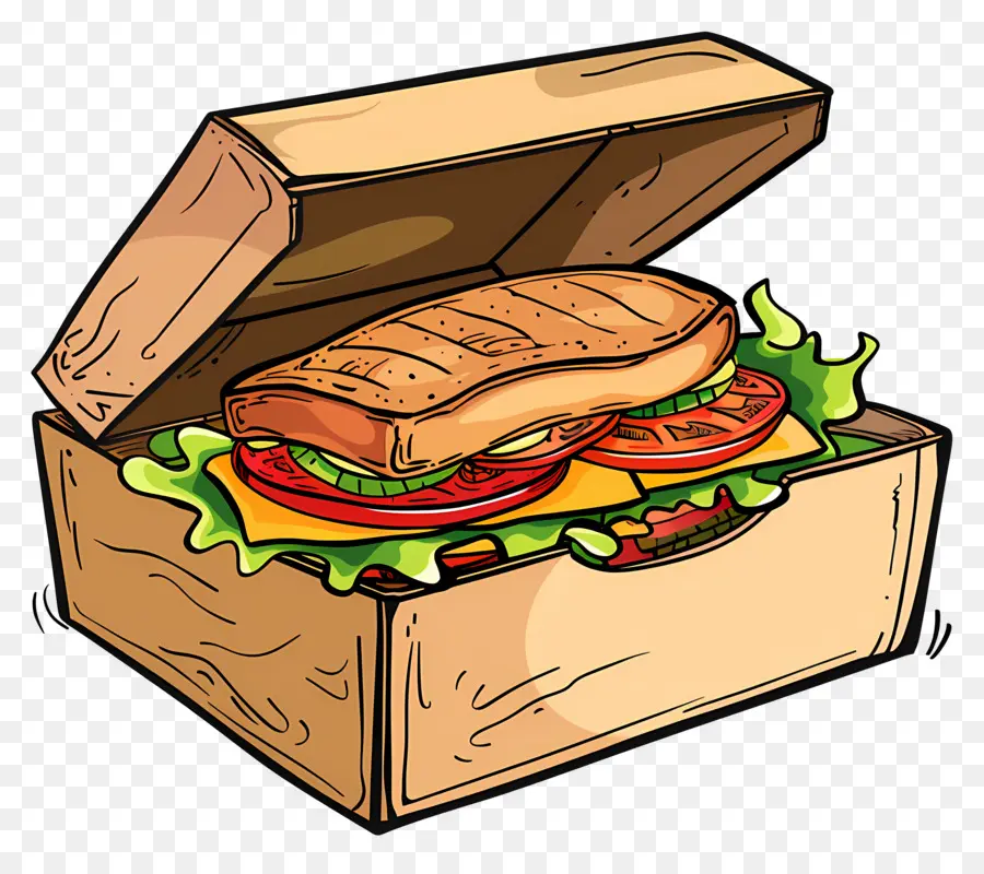 Sandwich En Boîte，Déjeuner PNG