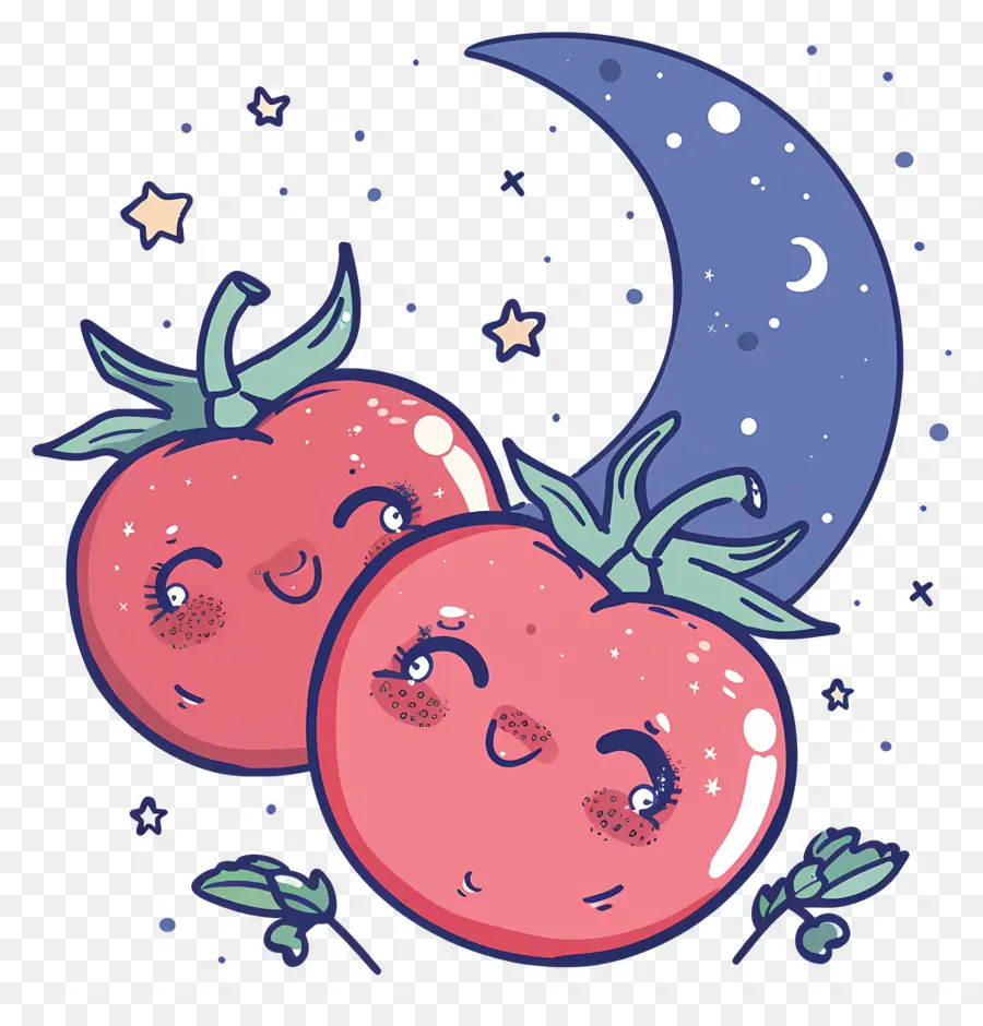 Tomates Et Lune，Nuit PNG