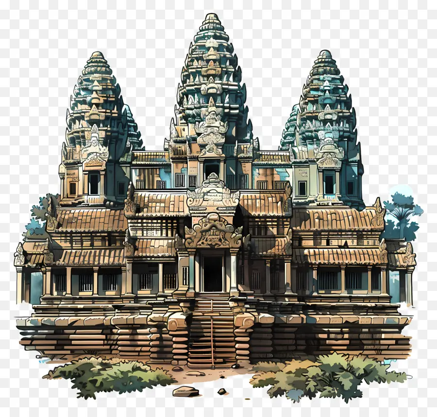 Angkor Wat，Ancien Temple PNG