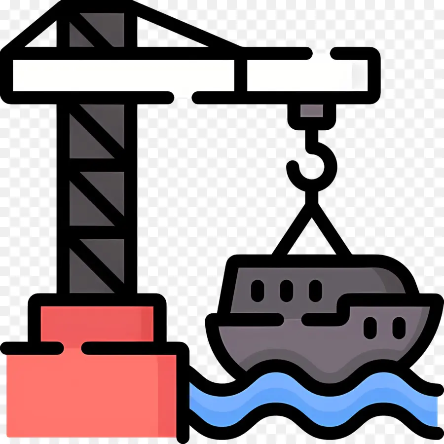 Quai De Navire，Grue PNG