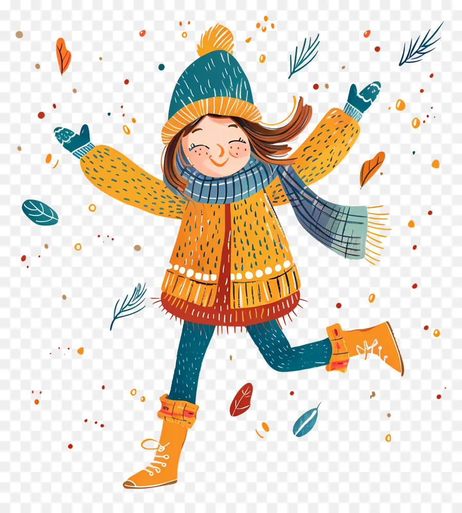 Fille En Hiver，Fille PNG