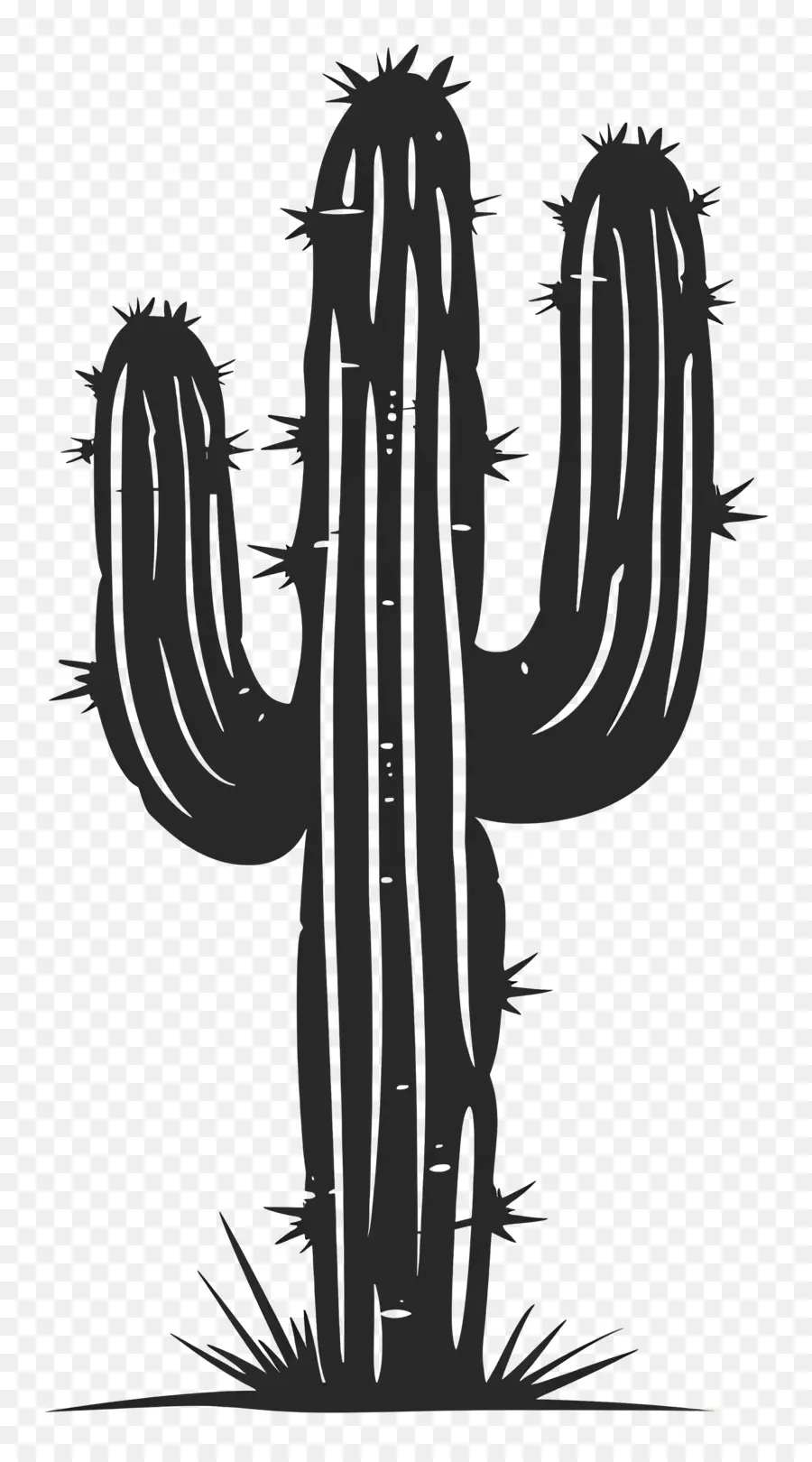 Silhouette De Cactus Saguaro，Cactus PNG