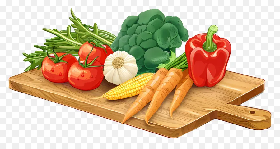 Légumes，Planche à Découper PNG