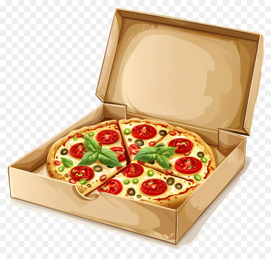 Pizza Dans La Boîte，Pizza PNG