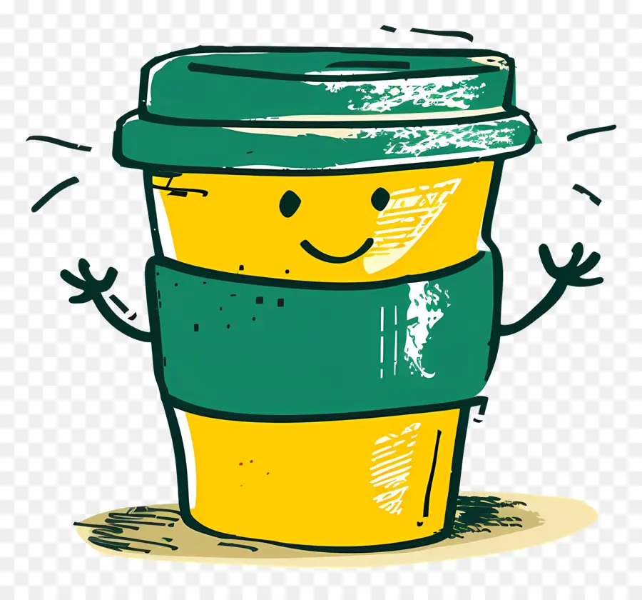 Dessin Animé Tasse De Café，Tasse De Café Souriant PNG