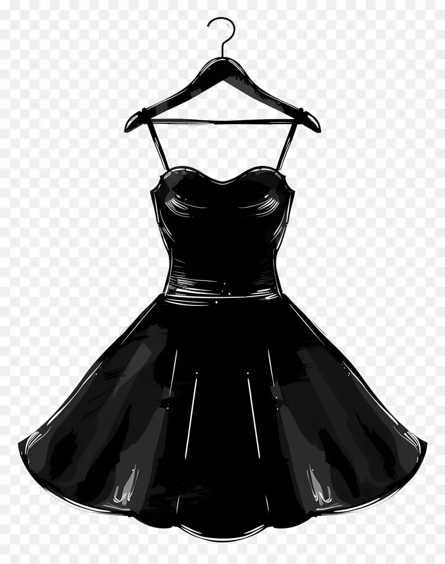 Robe Noire Sur Cintre，Cintre PNG