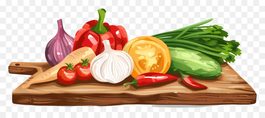 Légumes，Planche à Découper PNG