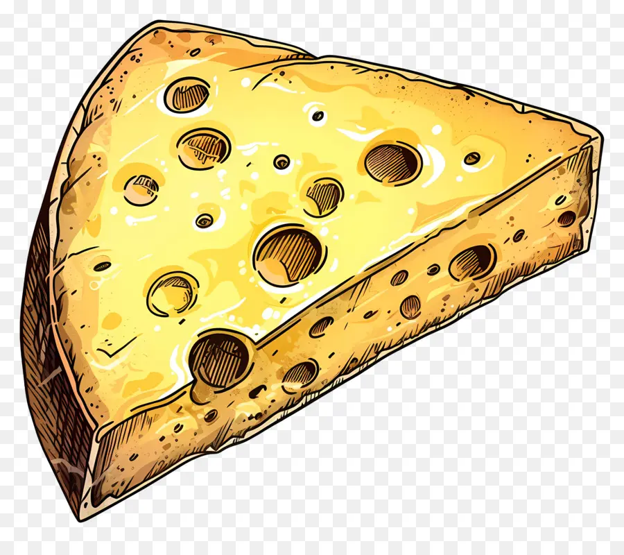 Une Tranche De Fromage，Croquis De Fromage PNG