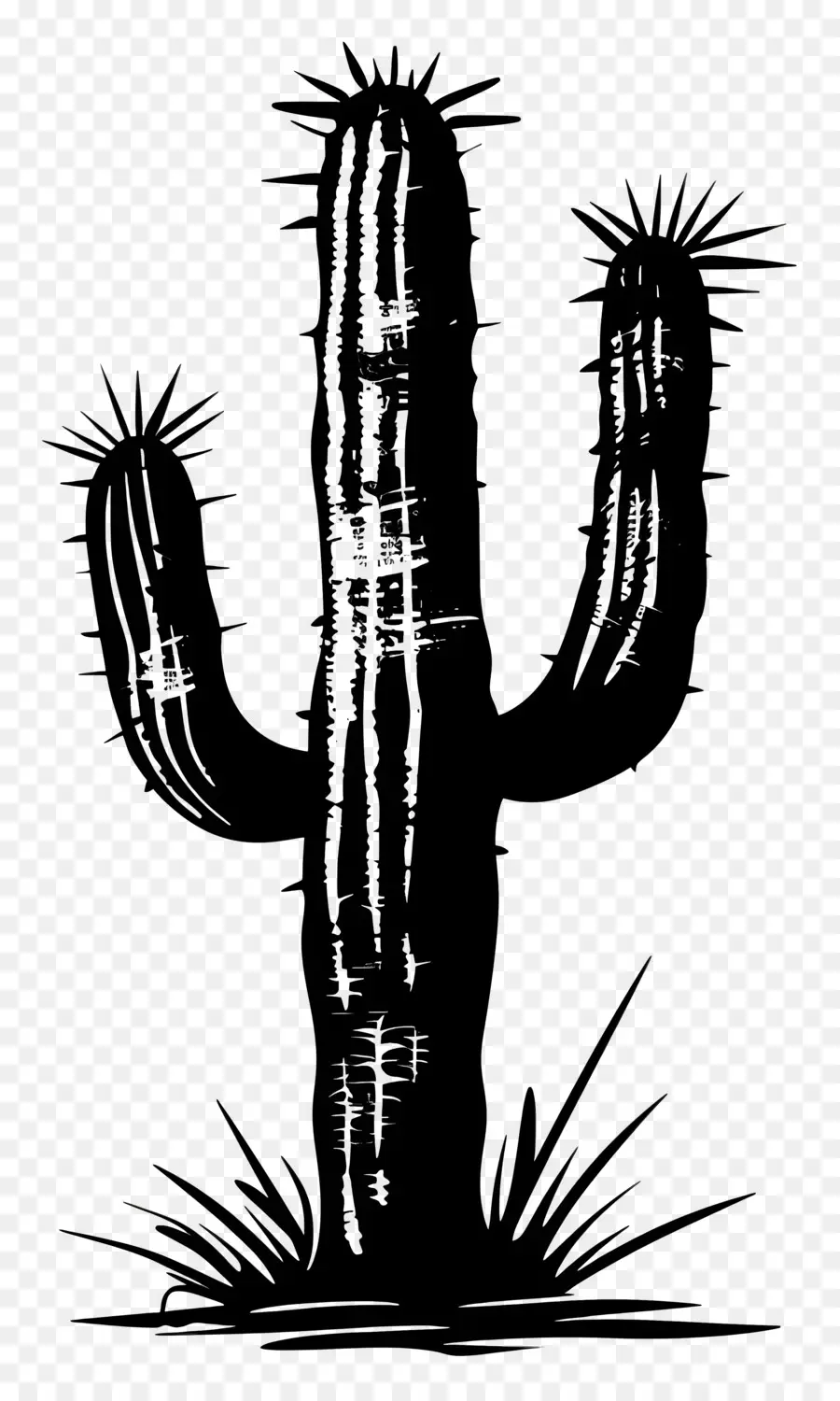 Silhouette De Cactus Saguaro，Cactus PNG