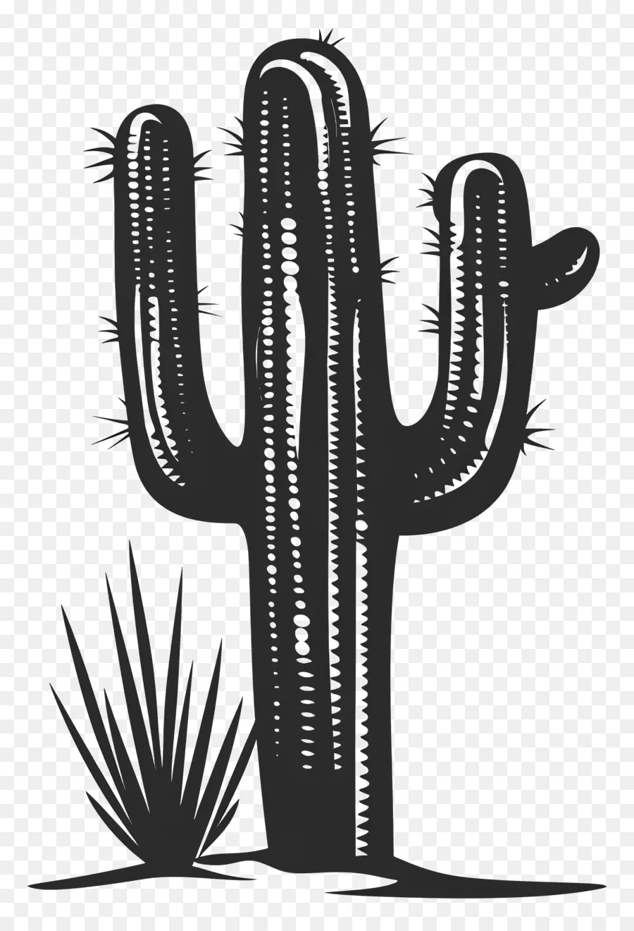 Silhouette De Cactus Saguaro，Cactus PNG