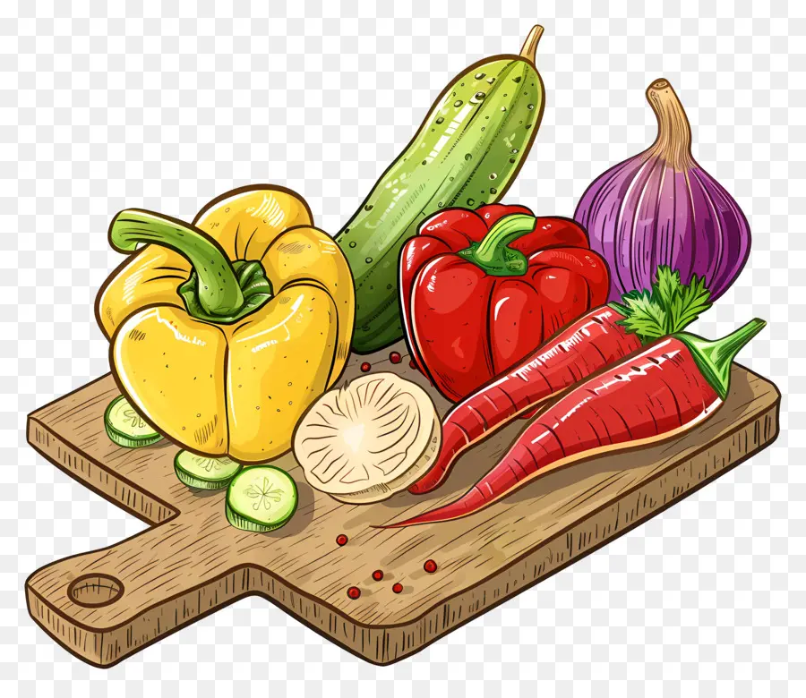 Légumes，Planche à Découper PNG