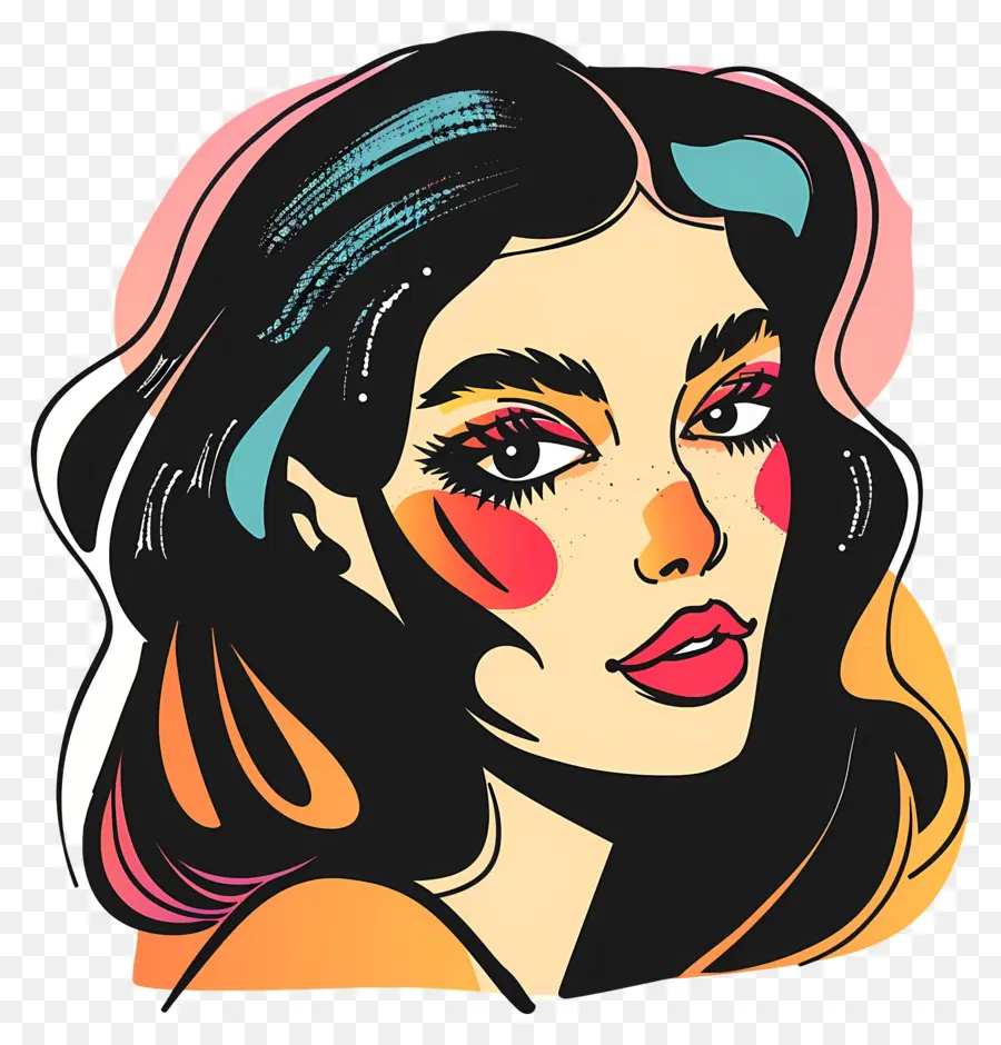 Portrait De Femme，Affronter PNG