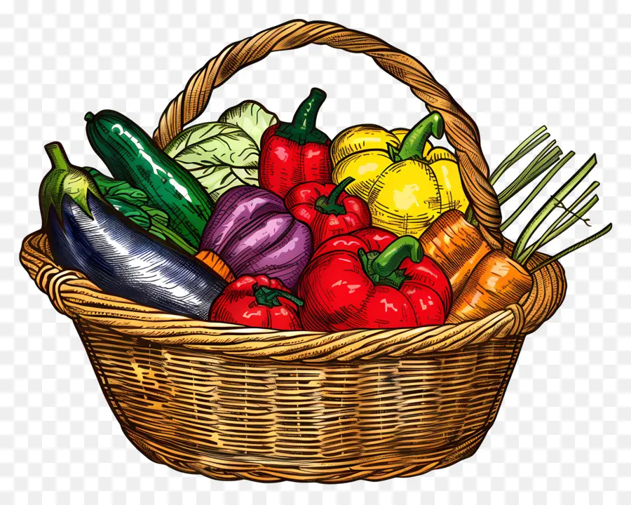 Panier De Légumes，Panier PNG