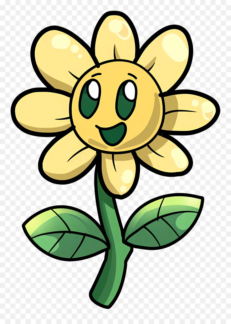 Dessin Animé De Fleurs，Fleur Souriante PNG