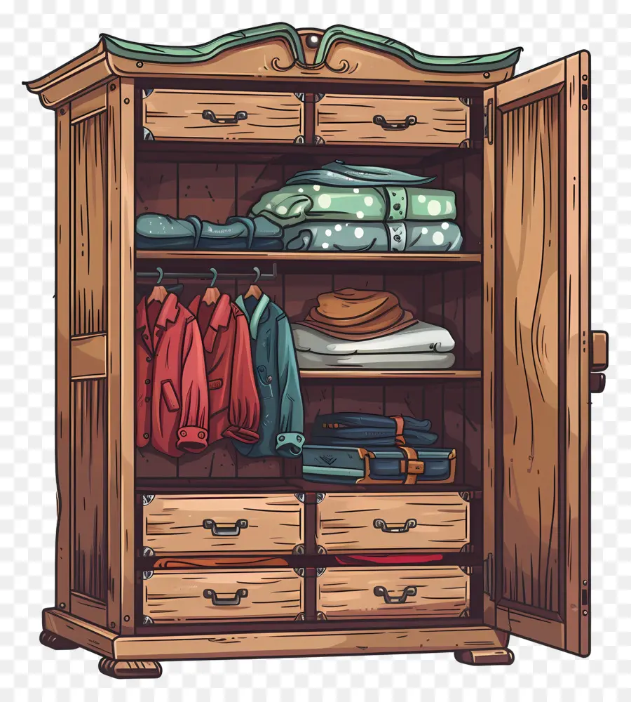 Armoire à Vêtements，Armoire PNG