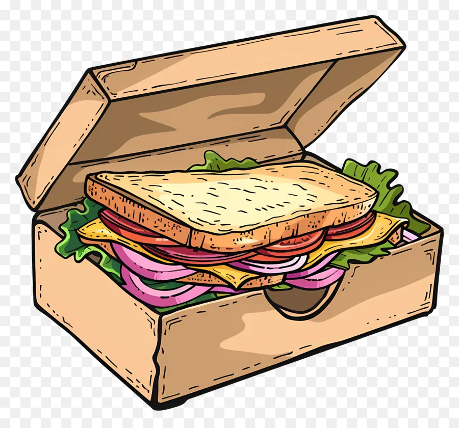 Sandwich En Boîte，Déjeuner PNG