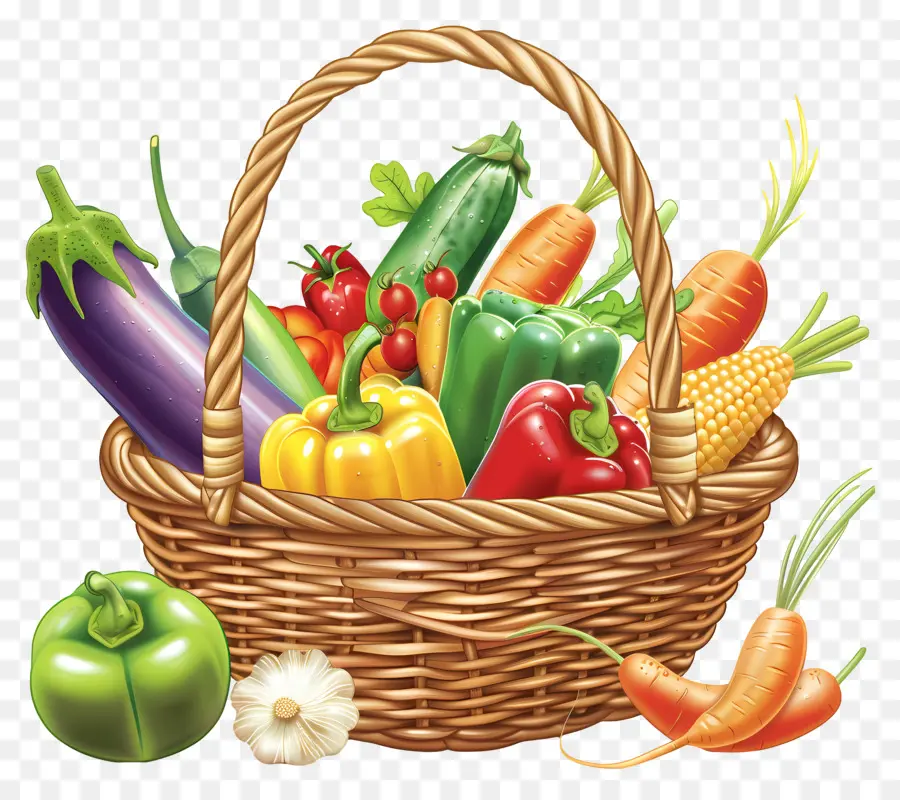 Panier De Légumes，Panier PNG