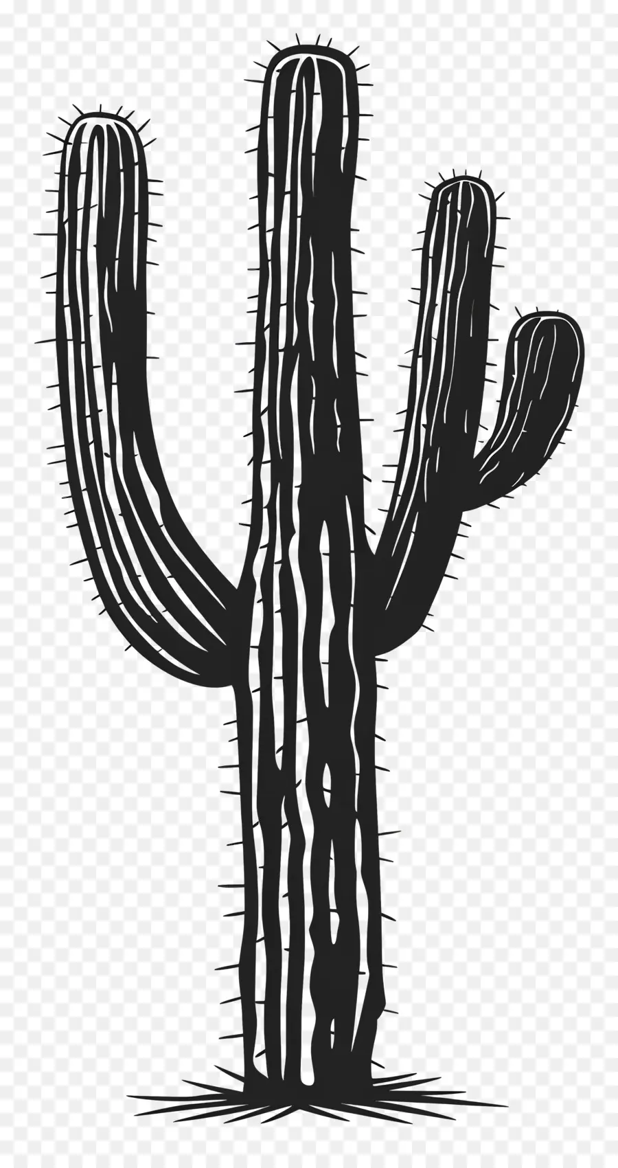 Silhouette De Cactus Saguaro，Cactus PNG