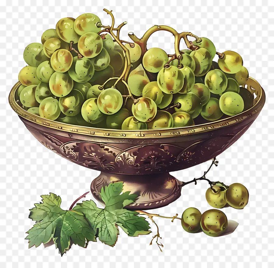 Bol De Raisins，Raisins Verts PNG