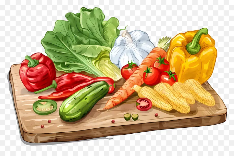 Légumes，Planche à Découper PNG