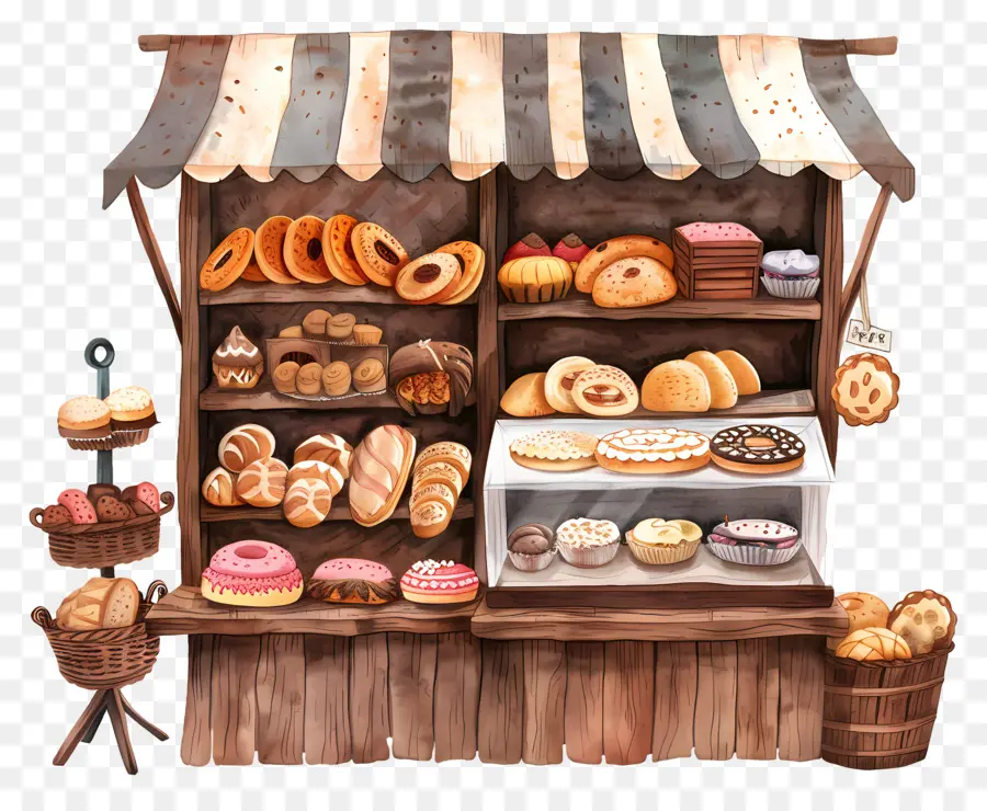 Étal De Boulangerie，Pâtisseries PNG