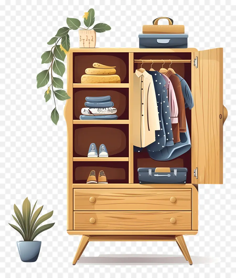 Armoire à Vêtements，Armoire PNG