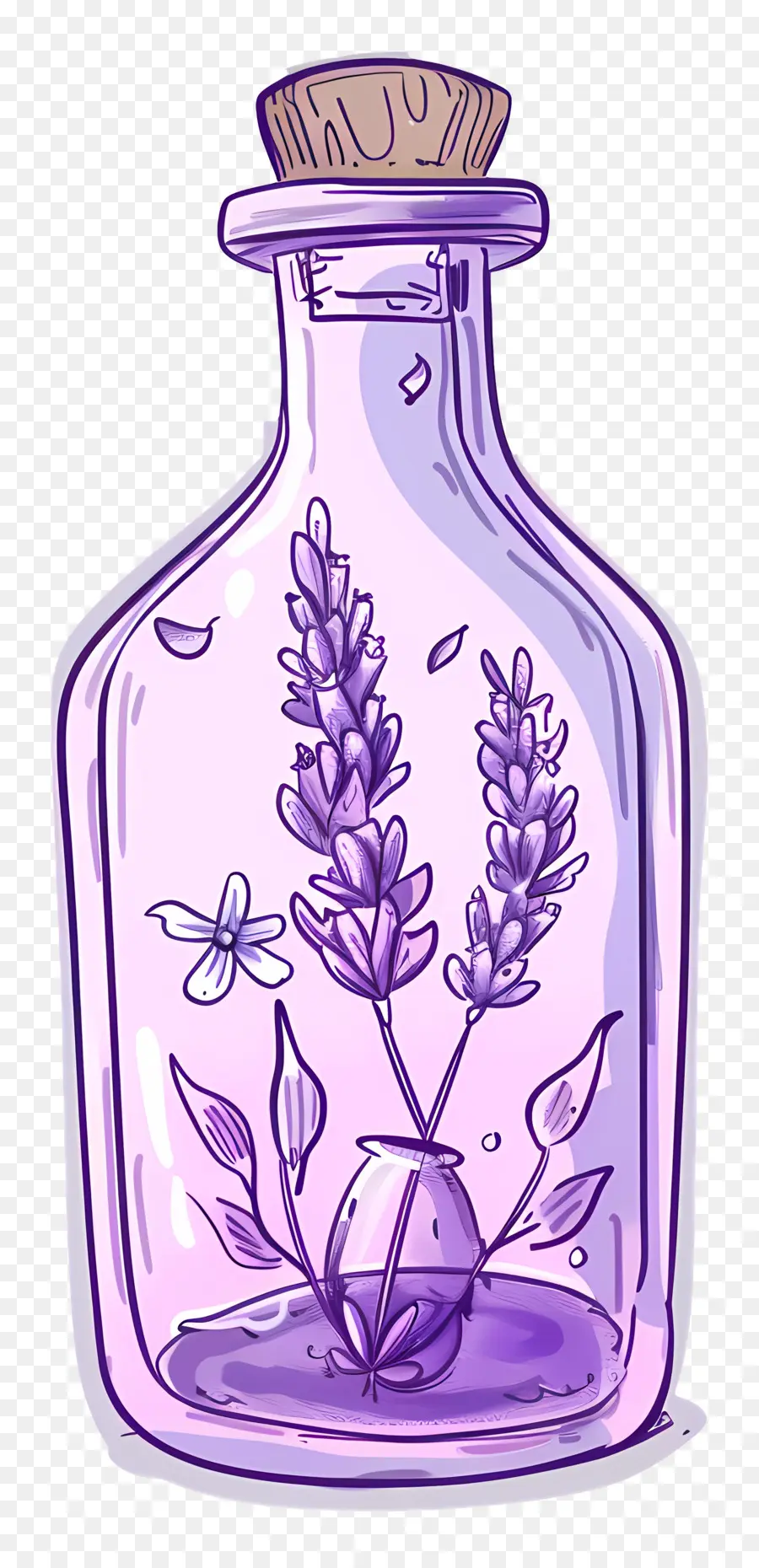 Bouteille De Potion De Lavande，La Lavande PNG