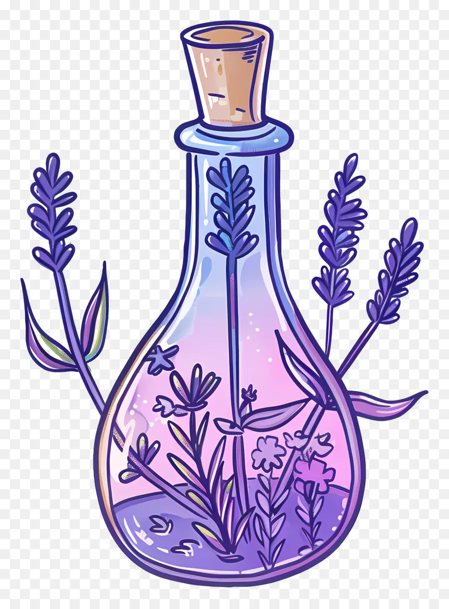 Bouteille De Potion De Lavande，La Magie PNG