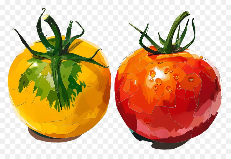 Tomates，Tomates Jaunes Et Vertes PNG