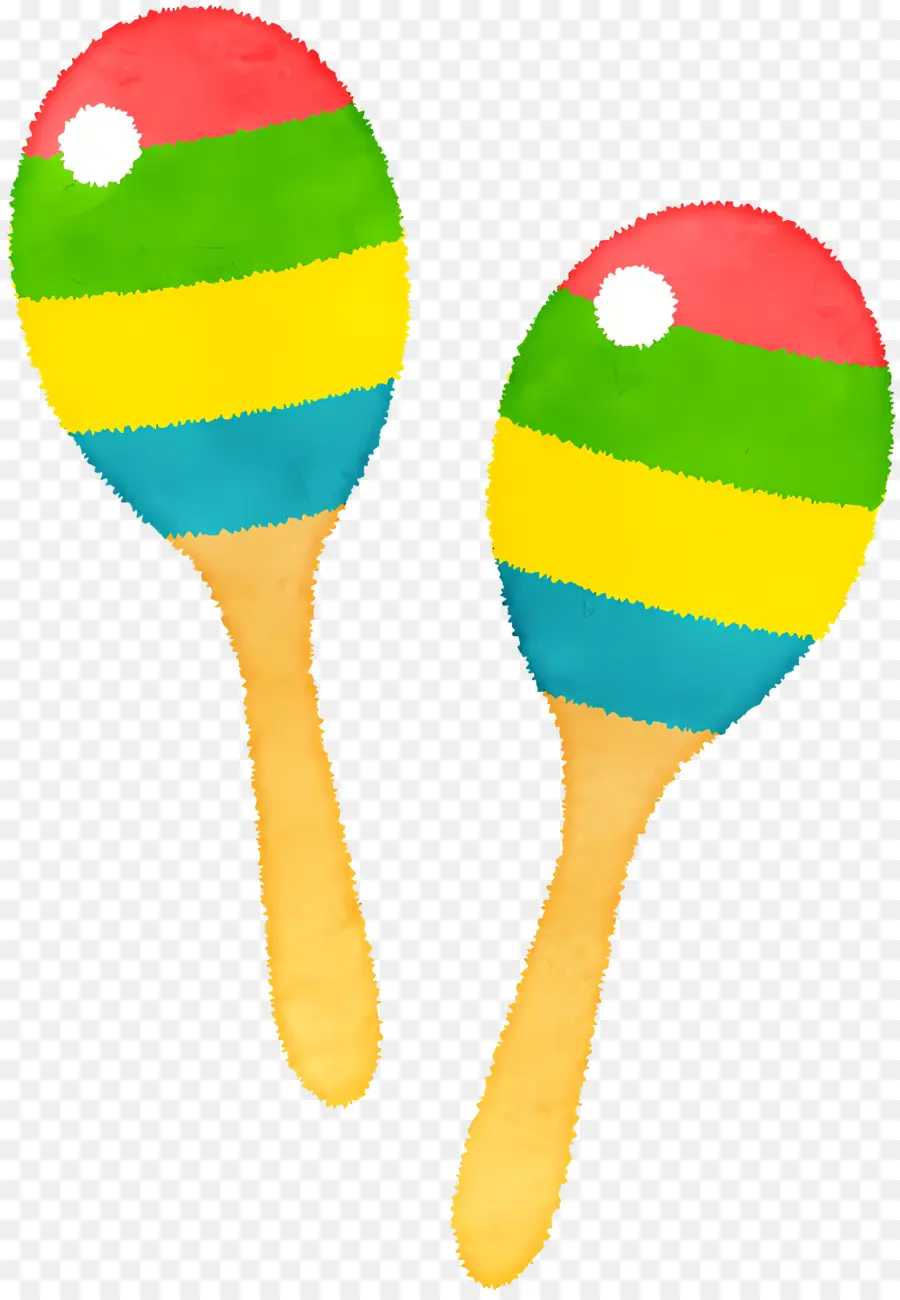 Musique，Maracas Colorées PNG