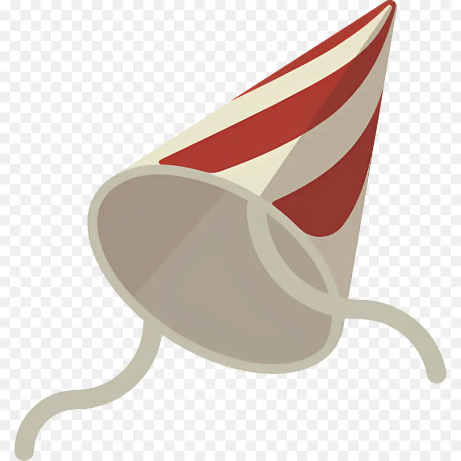 Chapeau De Fête，Rayures Rouges Et Blanches PNG