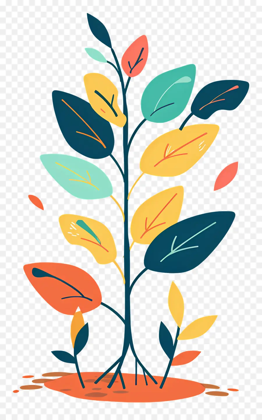 Plante，Feuilles Colorées PNG