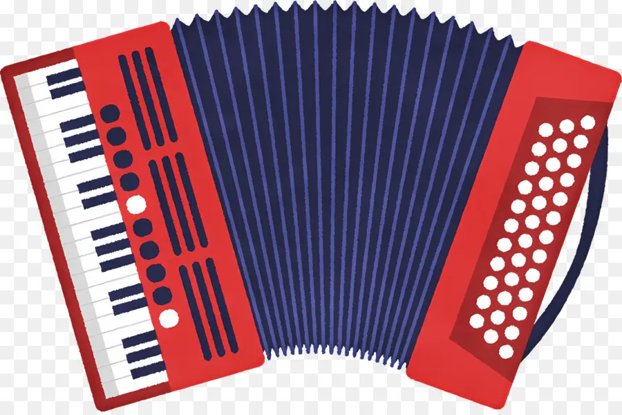 Musique，Accordéon Rouge PNG