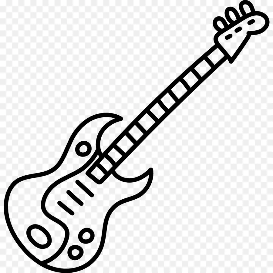 Guitare électrique，Dessin De La Ligne PNG