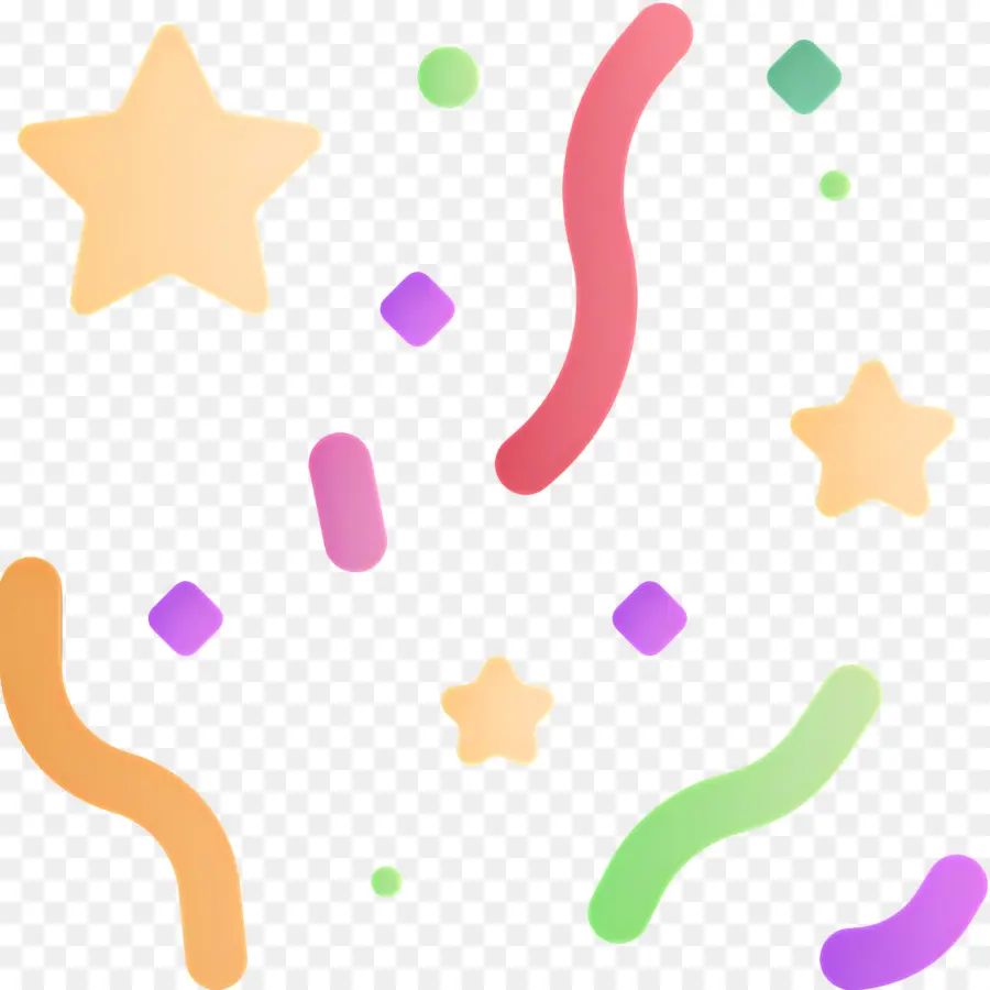 Confettis D'anniversaire，Confettis PNG