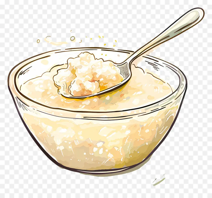 Bol De Porridge，Riz Au Lait PNG