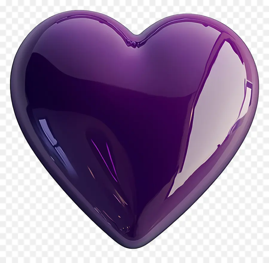 Coeur Violet，Amour PNG