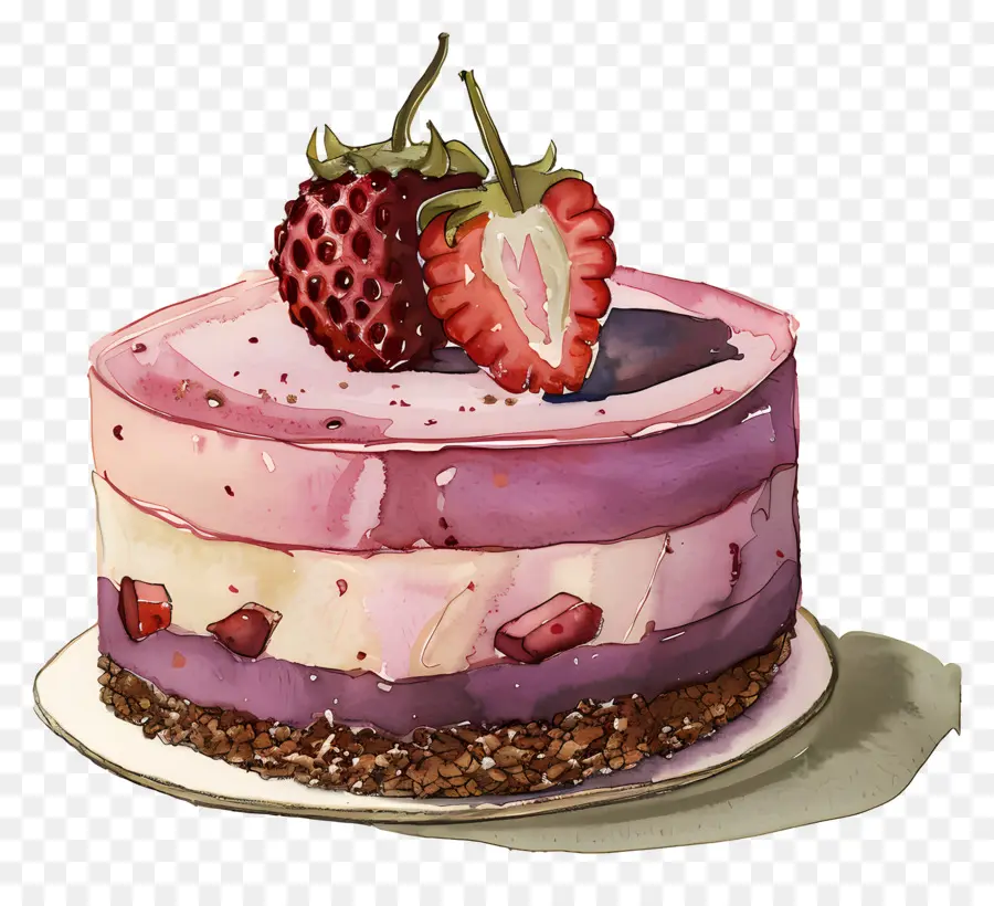 Gâteau Mousse Aux Fraises，Gâteau PNG