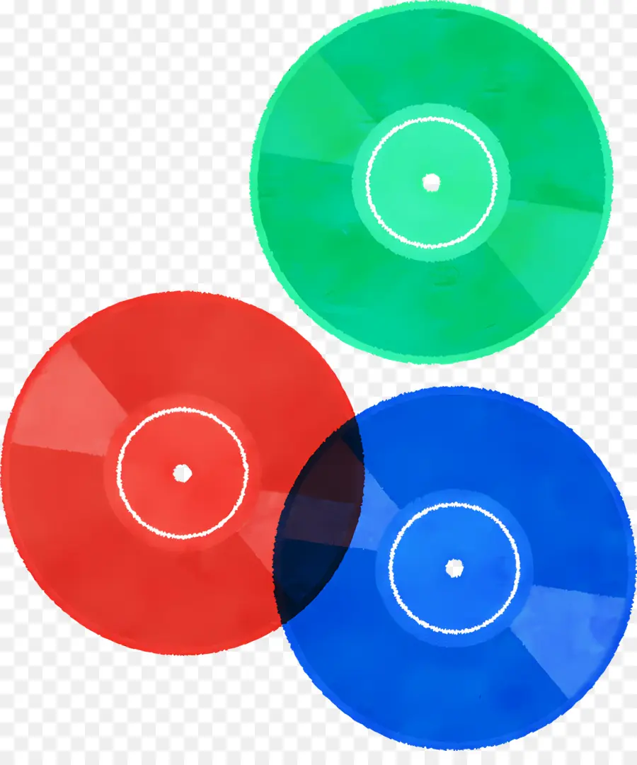 Musique，Disques Colorés PNG