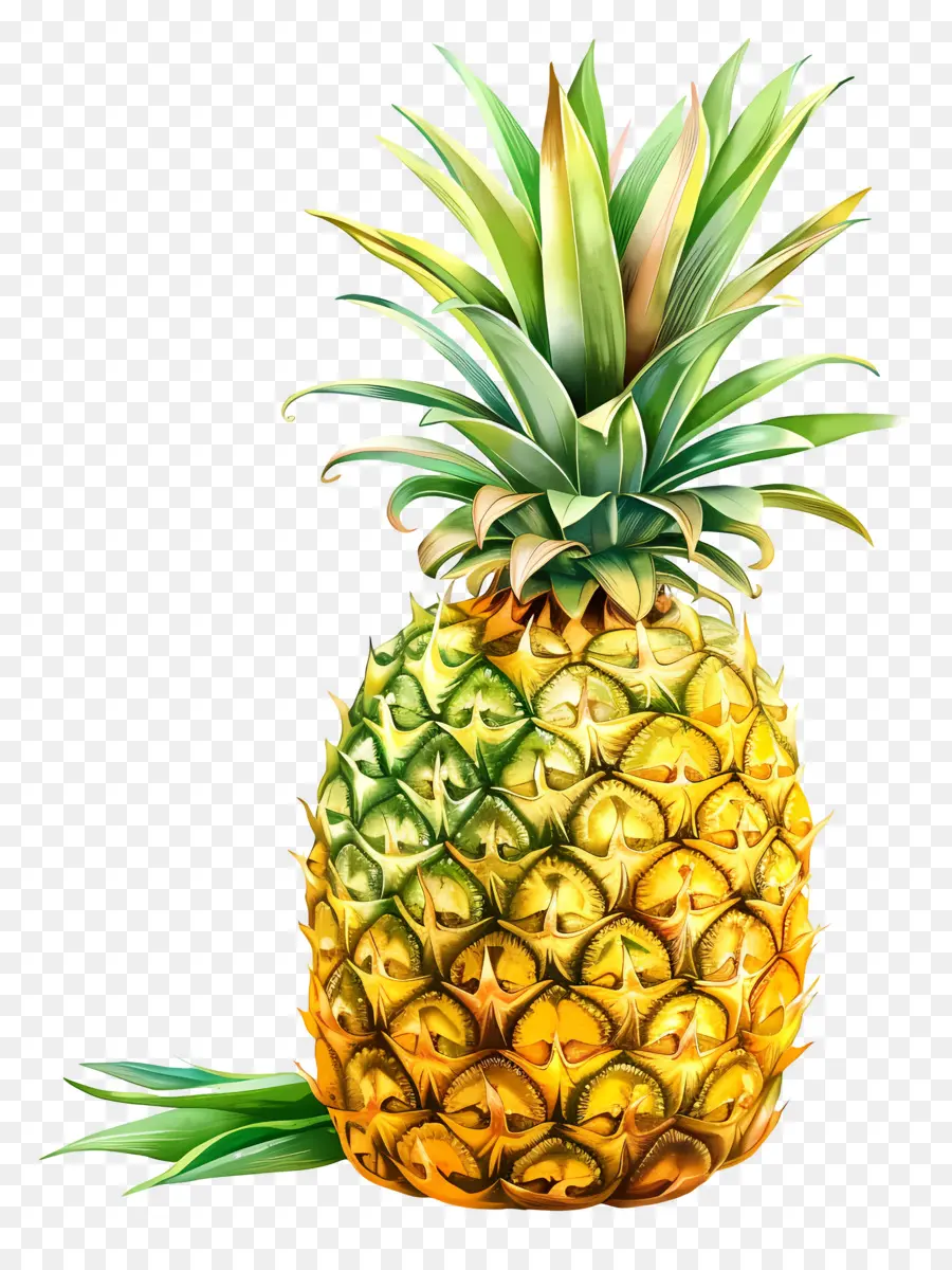 L'ananas，Peinture à L'aquarelle PNG